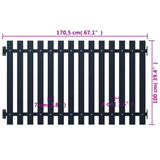 ZNTS Fence Panel Anthracite 170.5x100 cm Powder-coated Steel 146476