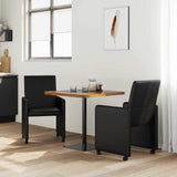 Dining Chairs with Wheels 2 pcs Black 57 x 66 x 94 cm 42017823