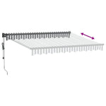ZNTS Retractable Awning Anthracite and White 3x2.5 m Fabric&Aluminium 3216118