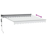 ZNTS Retractable Awning Anthracite and White 3x2.5 m Fabric&Aluminium 3216118