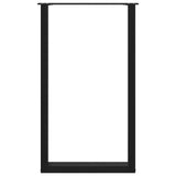 Bar Table Legs U-Shaped 2 pcs Black 60x cm Steel 4013236