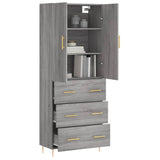 Highboard Grey Sonoma 69.5x34x180 cm Engineered Wood 3195841