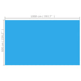 ZNTS Rectangular Pool Cover 1000x600 cm PE Blue 92961