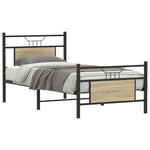 Bed Frame without Mattress Sonoma Oak 90x190 cm Single Engineered Wood 4106802