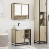 2 Piece Bathroom Furniture Set Sonoma Oak Engineered Wood 3300936