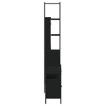 ZNTS 3 Piece Bathroom Furniture Set Black Engineered Wood 3214795