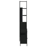 ZNTS 3 Piece Bathroom Furniture Set Black Engineered Wood 3214795