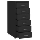 ZNTS Mobile File Cabinet Black 28x41x69 cm Metal 335918