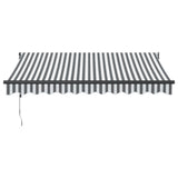 ZNTS Retractable Awning Anthracite and White 3x2.5 m Fabric&Aluminium 3216118