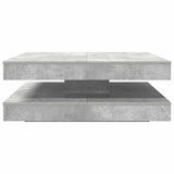 ZNTS Coffee Table 360-Degree Rotatable Concrete Grey 90x90x34.5 cm 3321354