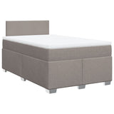 Box Spring Bed with Mattress Taupe 120x200 cm Fabric 3285852