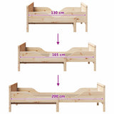 Bed Frame with Headboard Brown 80 x 200 cm Engineered Wood 877203