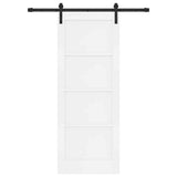 Sliding Door White 78 x 202 cm Solid Pine Wood 3333275