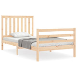Bed Frame without Mattress 100x200 cm Solid Wood 3194236