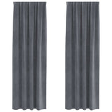 Blackout Curtains 2 pcs Light Grey 140 x 260 cm Velvet 4107292