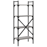 Bookcase 4-Tier Grey Sonoma 56x31.5x138.5 cm Engineered Wood 833341