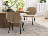 Velvet Dining Chairs, Set of 2 Dining Room Chairs with Metal Legs for Living Room, Dining Room, T3398P341012