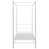 Bed Frame White Powder-coated metal Single Bed Frame 325052