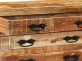Sideboard with 3 Drawers 80x30x65 cm Solid Rough Wood Mango 351690