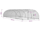 Chicken Coop Silver 400 x 150 x 100 cm Galvanised Steel 3434661