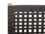 Garden Chairs 2 pcs Black Solid Wood Acacia and Poly Rattan 367651