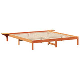Bed Frame Wax Brown 180 x 200 cm Solid Pine Wood 873180