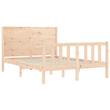Bed Frame without Mattress Double Solid Wood Pine 3192726