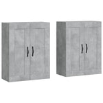 Wall Mounted Cabinets 2 pcs Concrete Grey Engineered Wood 3198013