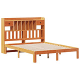 Bookcase Bed without Mattress Wax Brown 135x190cm Solid Wood Pine 3322614