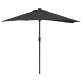 Garden Parasol Black 294 x 150 x 223 cm Polyester and Steel 42003265