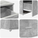 Desk Concrete Grey 131.5 x 50 x 106.5 cm Engineered Wood 3337268