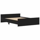 Bed Frame without Mattress Black Oak 140x200 cm Engineered Wood 3329319