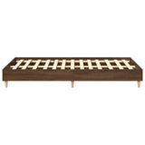 Bed Frame No Mattress Brown Oak 140x190 cm Engineered Wood 861063