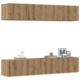 Wall Mounted TV cabinets 4 pcs Artisan Oak Engineered Wood 3328944