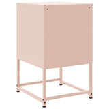 ZNTS Bedside Cabinets 2 pcs Pink 36x39x60.5 cm Steel 846449