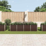 Garden Raised Bed Brown 320x80x77 cm Galvanised Steel 45715