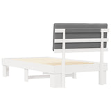 Bed Frame with Upholstered Headboard Light Grey 100 x 200 cm 877513