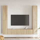 6 Piece TV Cabinet Set Sonoma Oak Engineered Wood 3078995