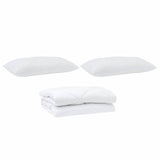 Duvet with Pillow 3 pcs White Microfibre 3377422