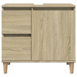 3 Piece Bathroom Furniture Set Sonoma Oak Engineered Wood 3307669