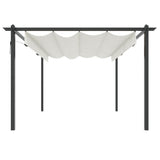 Garden Gazebo with Retractable Roof 4x3 m Cream 318537