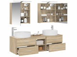 Bathroom Furniture Set 5 pcs Sonoma Oak 3407073