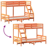 Bunk Bed without Mattress 80x200/120x200 cm Wax Brown Solid Wood 3207180