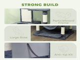 206cm Cat Tree, Multi-Level Cat Tower with Scratching Posts and Board, Beds, Condos, Platforms, Toy T3398P376122