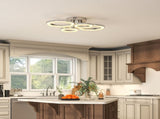 LED Light, Modern 4 Rings Lamp with Wall Switch Control, 40W 4350lm Flush Mount T3398P425161