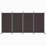 ZNTS 4-Panel Room Divider Brown 346x180 cm Fabric 350263