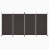 ZNTS 4-Panel Room Divider Brown 346x180 cm Fabric 350263