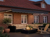 Manual Retractable Awning with LEDs Anthracite 2.5 x 2 m 3419344