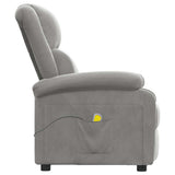 Massage Chair Light Grey Velvet 342410