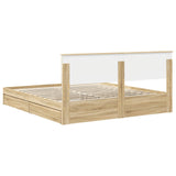 Storage Bed with Drawer Sonoma Oak 180 x 200 cm Engineered Wood 3410772